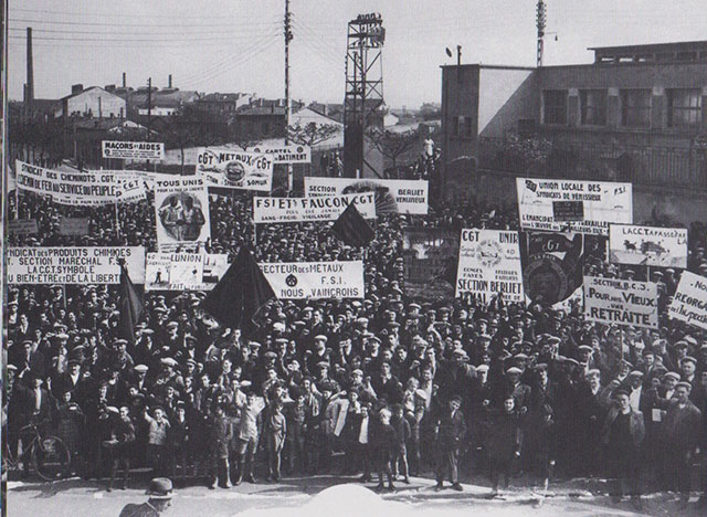 Défilé du 1er mai 1919 à Tours (collection particulière)