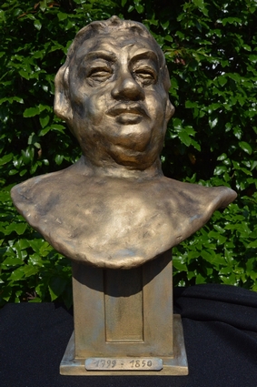 Honoré de Balzac, buste en sucre réalisé par François BIGOT