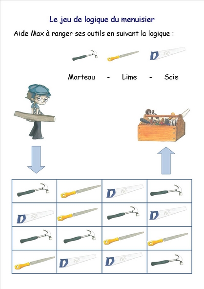 le jeu de logique du menuisier