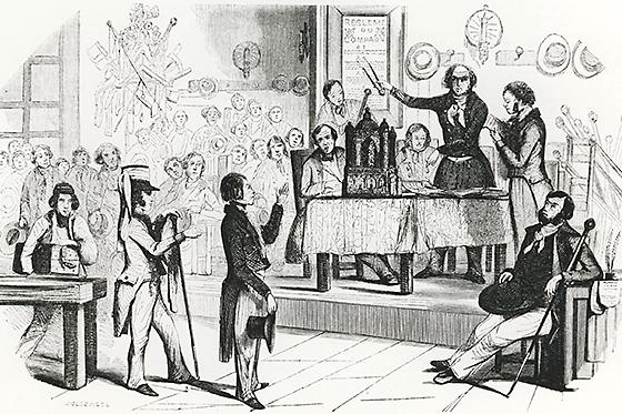 La réception d’après le journal L’Illustration en 1845