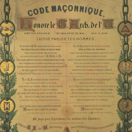 Grande carte code maçonnique